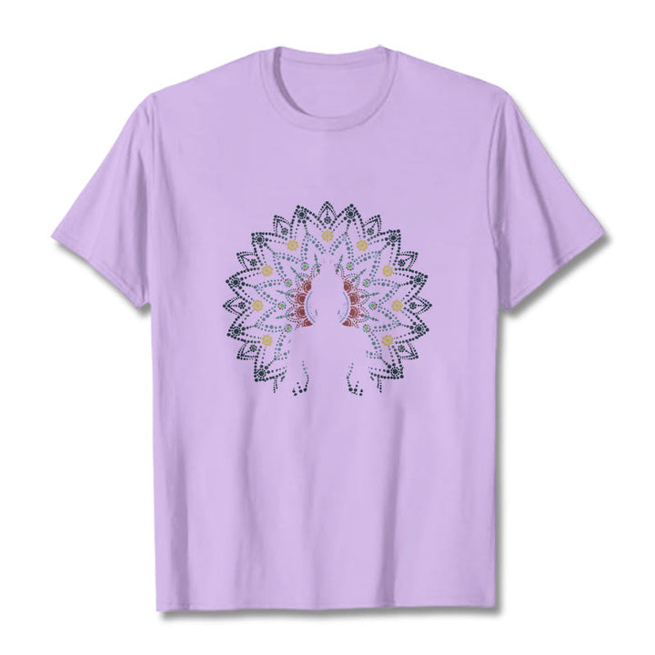 Buddha Stones曼荼羅花座仏陀柄Tシャツ - 梅 - 2XL - image 16