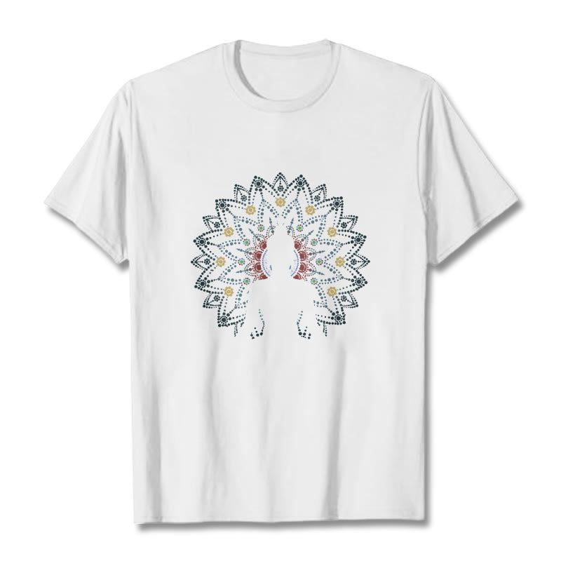 Buddha Stones曼荼羅花座仏陀柄Tシャツ - 白 - 2XL - image 0