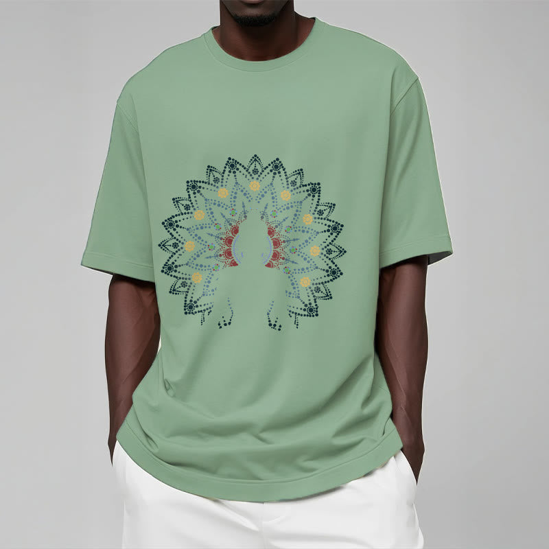 Buddha Stones曼荼羅花座仏陀柄Tシャツ - image 5