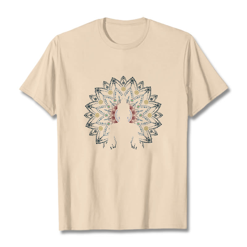 Buddha Stones曼荼羅花座仏陀柄Tシャツ - ビスク - 2XL - image 10