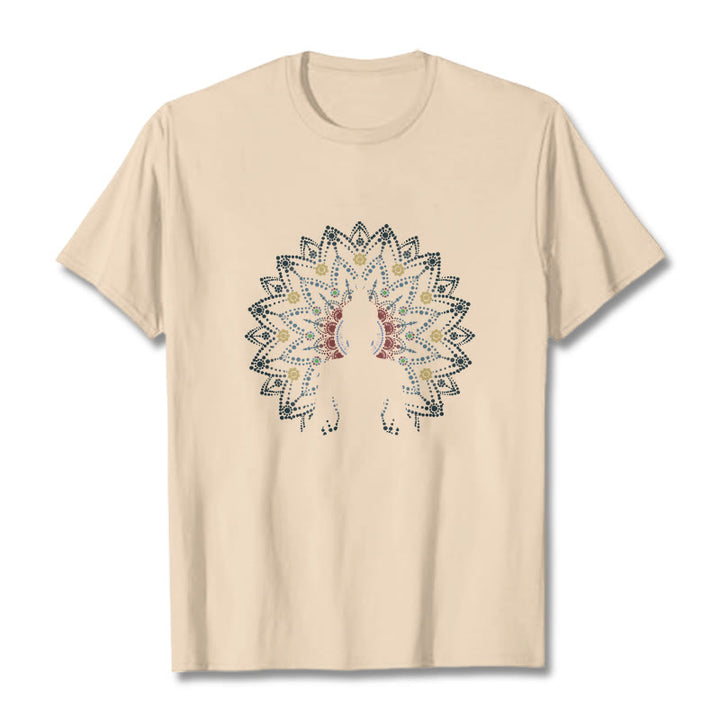 Buddha Stones曼荼羅花座仏陀柄Tシャツ - ビスク - 2XL - image 10