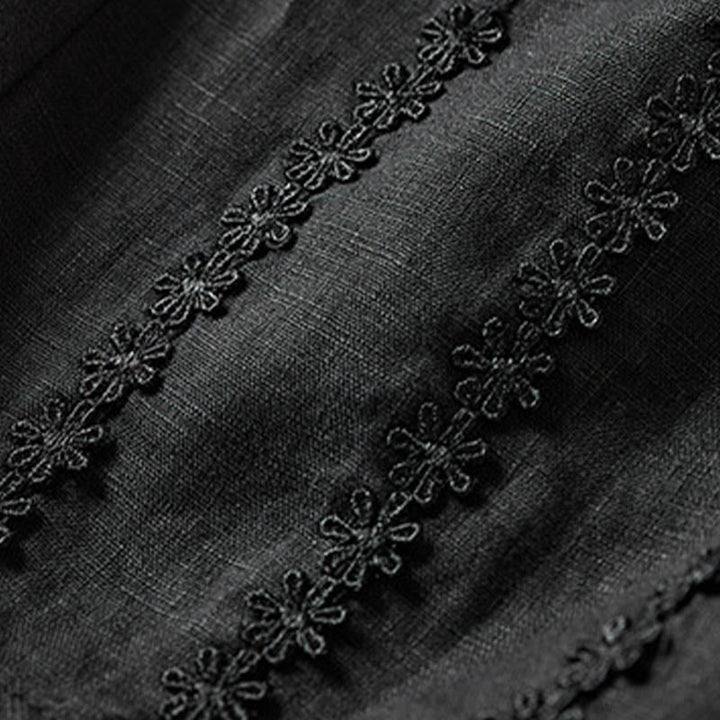 レディース ハーレムパンツ スモールフラワー刺繍 コットンリネン ポケット付き 夏用 Buddha Stones - image 41