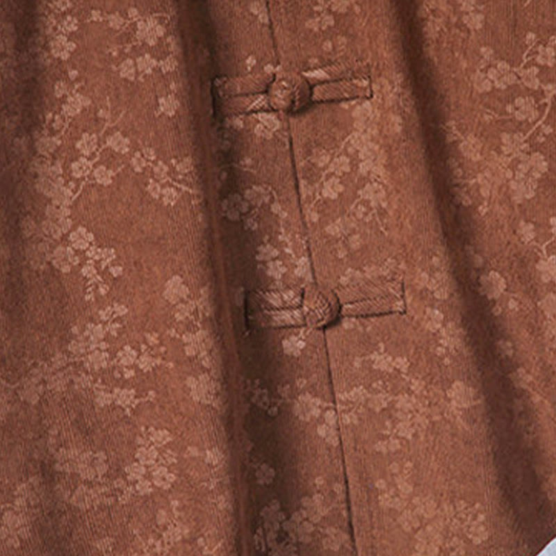 Buddha Stones無地 梅花柄 長袖 メンズ コットン コーデュロイ タンスーツ ジャケット - image 18