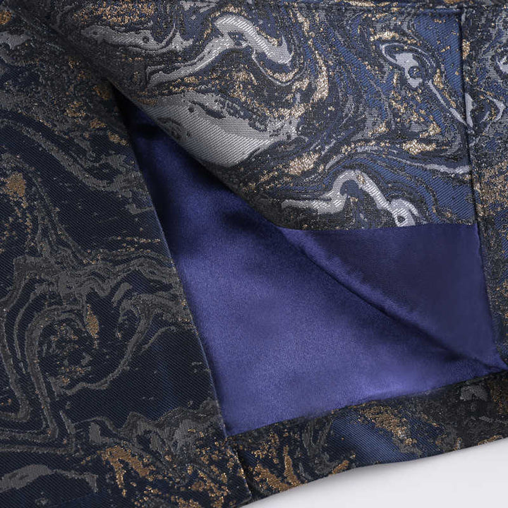 Buddha Stonesと青い流水山カエルボタンの長袖メンズジャケット(ポケット付き) - image 10