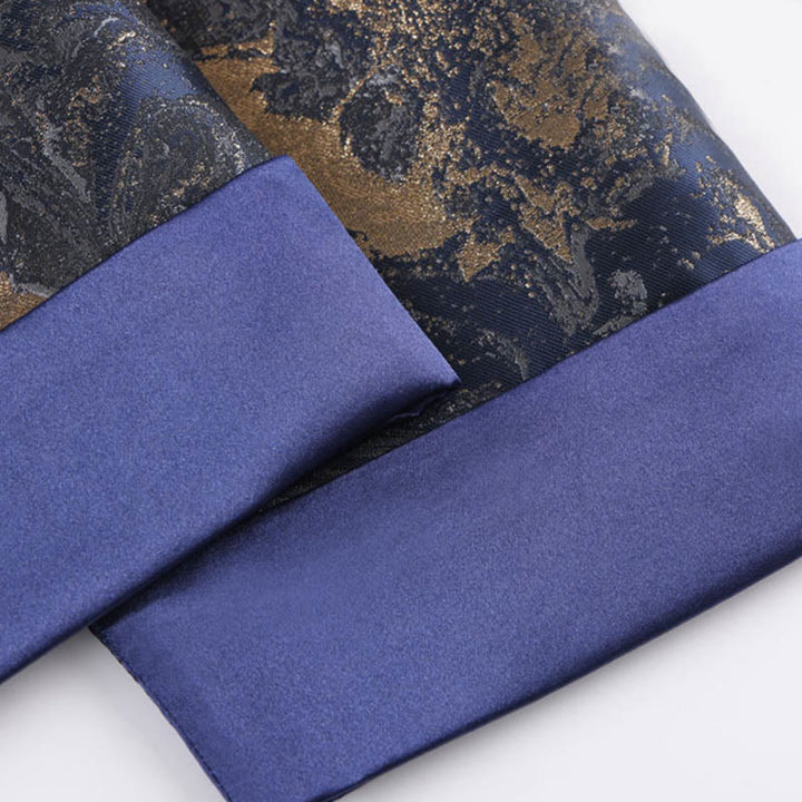 Buddha Stonesと青い流水山カエルボタンの長袖メンズジャケット(ポケット付き) - image 11