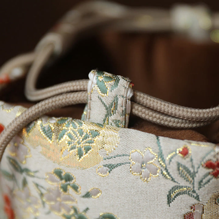 Buddha Stonesの花柄 小型ジュエリー収納ギフトバッグ 8×8×8cm - image 3