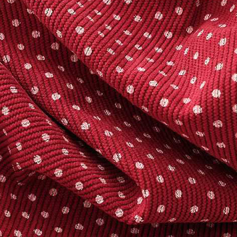 Buddha Stonesの秋のドット柄ハイウエストデザインレディースワイドレッグパンツ(ポケット付き) - image 9