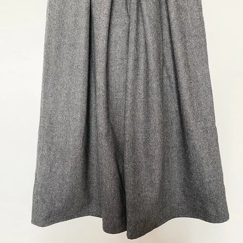 Buddha Stones無地 伸縮性ウエストバンドデザイン レディース 7-8丈 ワイドレッグパンツ ポケット付き - image 23