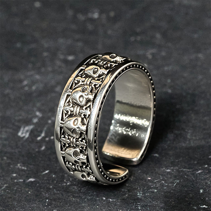 Buddha Stonesの森の王 銅の頭蓋骨 新たな始まりの指輪 - 銅の頭蓋骨 - image 0