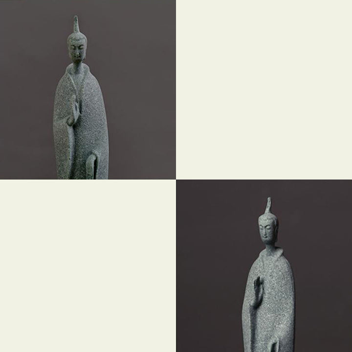 Buddha Stones瞑想用仏陀立像 砂岩製 室内装飾 3.8×6.5×17cm - image 2