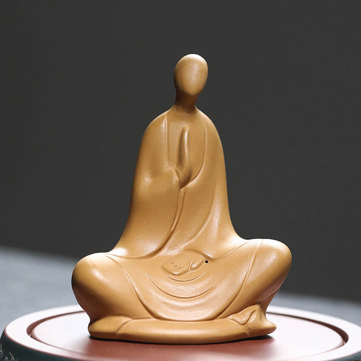 Buddha Stones無形の仏祈り 陶器 禅 室内装飾 5*2.5*5.3cm - イエロー 10*5*7.7cm - image 7