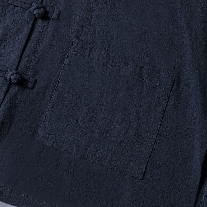 Buddha Stonesエスニック フロッグボタン 長袖 スタンドカラー レディース コットンシャツ ポケット付き - image 25