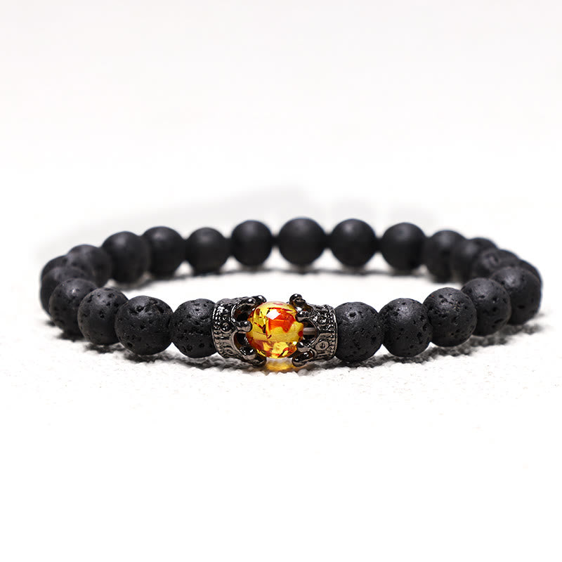 Buddha Stones天然石 キング&クイーン クラウン ヒーリング エネルギー ビーズ カップル ブレスレット