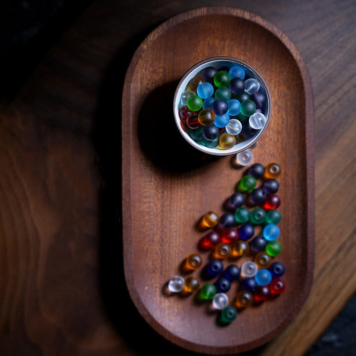 Buddha Stonesチベット 108 個Malaビーズ マルチカラー 琉璃 ガラスビーズ 十二支 九宮 八卦 チャームブレスレット