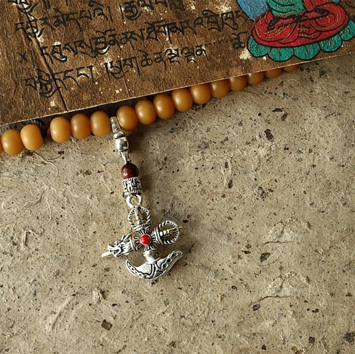 Buddha Stonesチベット 108Malaビーズ菩提樹種子八卦金剛富ブレスレット