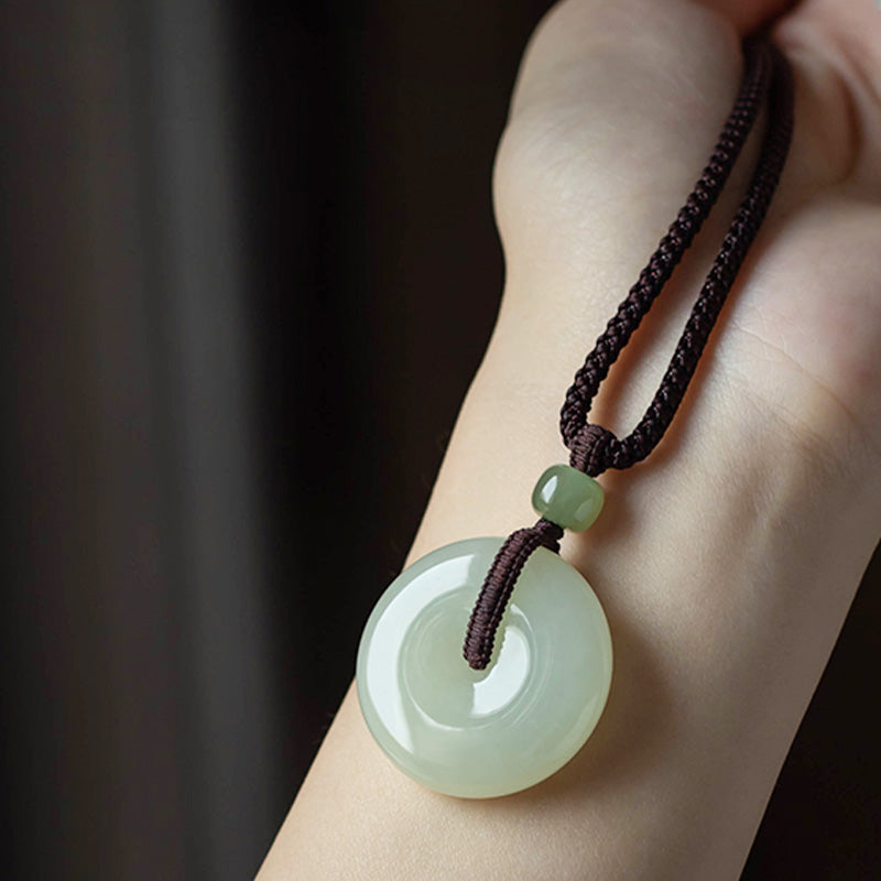 Buddha Stones天然丸玉平和バックル幸運繁栄ネックレスペンダント