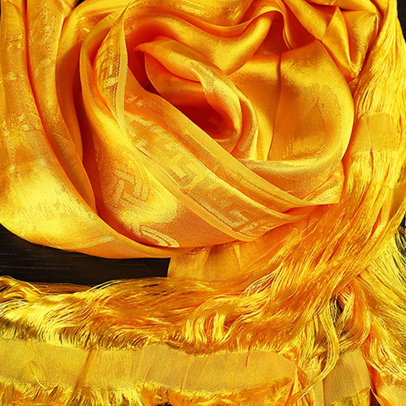 Buddha Stonesチベットの祝福 縁起の良い 5色 ジャカード カタ 装飾