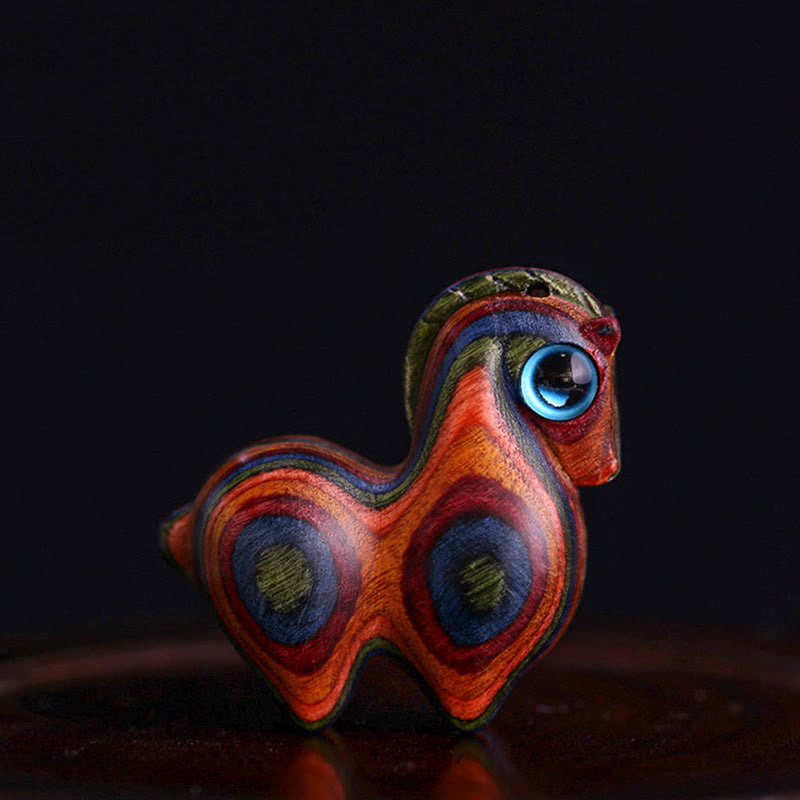 Buddha Stones小葉 紅白檀 緑白檀 幸運のミニ馬 守護飾り