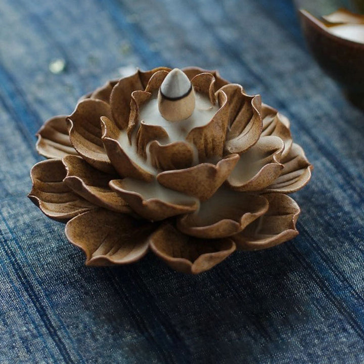 Buddha Stonesチベット風 逆流 蓮 瞑想 香炉