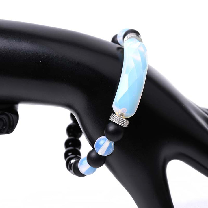 Buddha Stones天然クリスタルブルーアベンチュリンヒーリングブレスレット