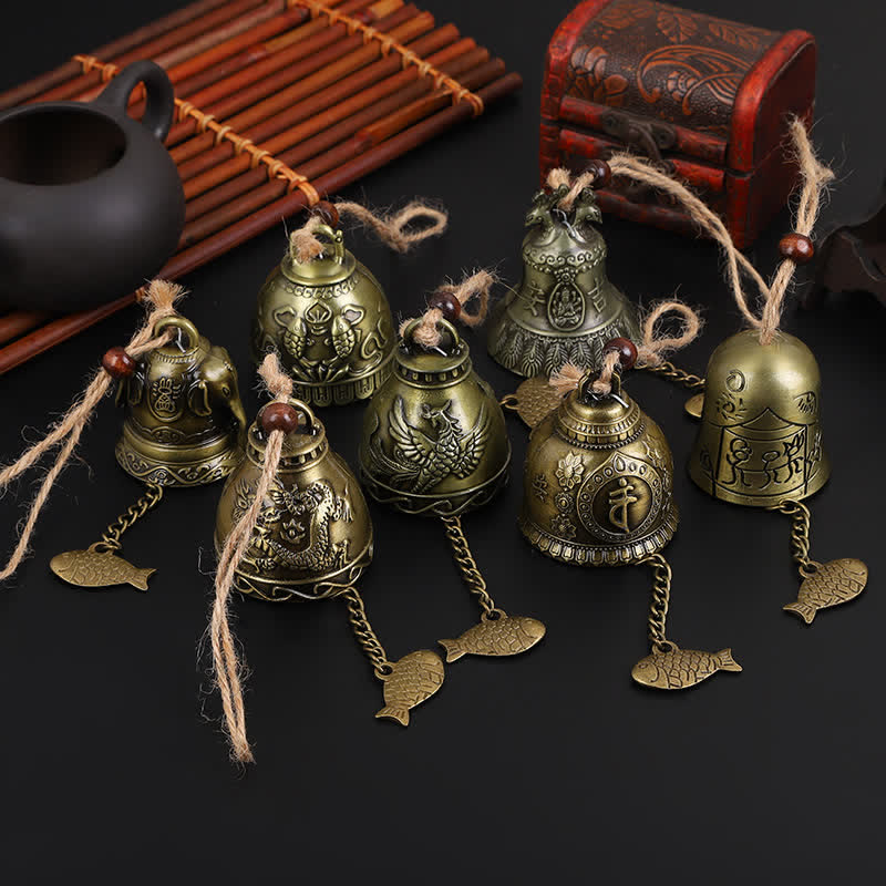 Buddha Stones風水 仏像 鯉 龍 象 風鈴 ベル 幸運 壁掛け 装飾