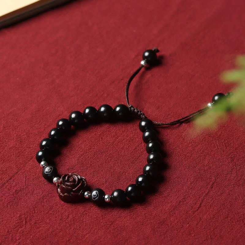 Buddha Stones小葉紫檀スースブレスレット - 小葉紫檀(邪気を払う♥守護) - image 1