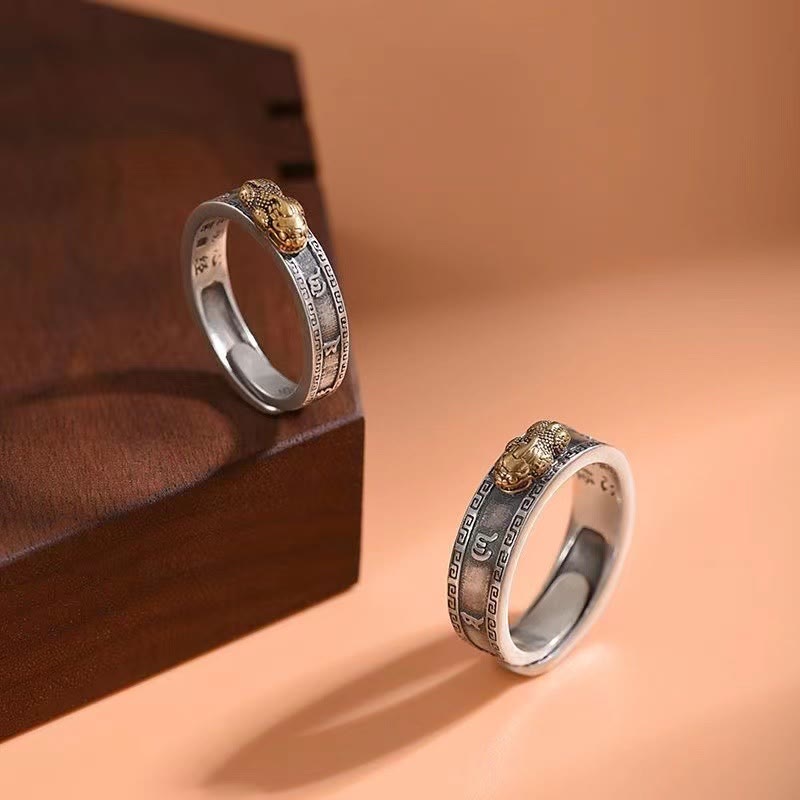 Buddha Stonesオーム・マニ・パドメ・フム般若心経 幸運 富 カップルリング