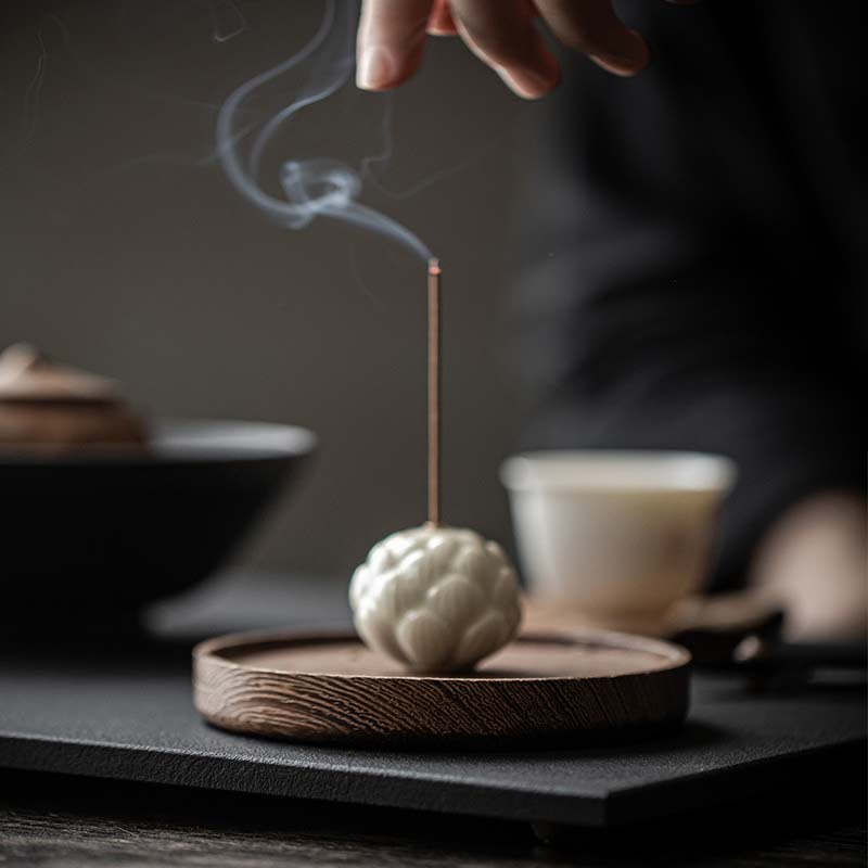 Buddha Stonesミニ蓮の花瞑想セラミックスティック小さな香炉装飾