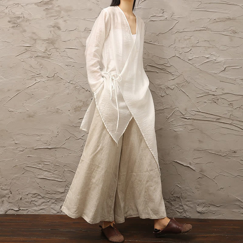 Buddha Stonesシンプル ホワイト ベージュ 柄 瞑想 スピリチュアル 禅 練習 ヨガ 服 レディース