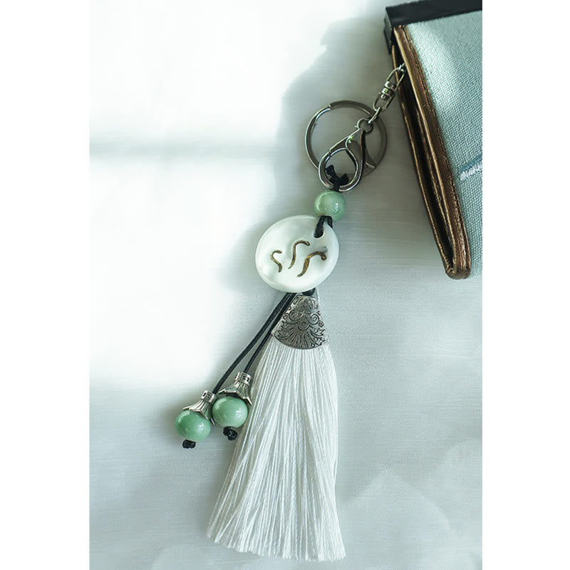 Buddha Stonesの花、梅、桃の花、竹の両面刺繍、大容量のキャッシュホルダーウォレット、ショッピングバッグ - image 6