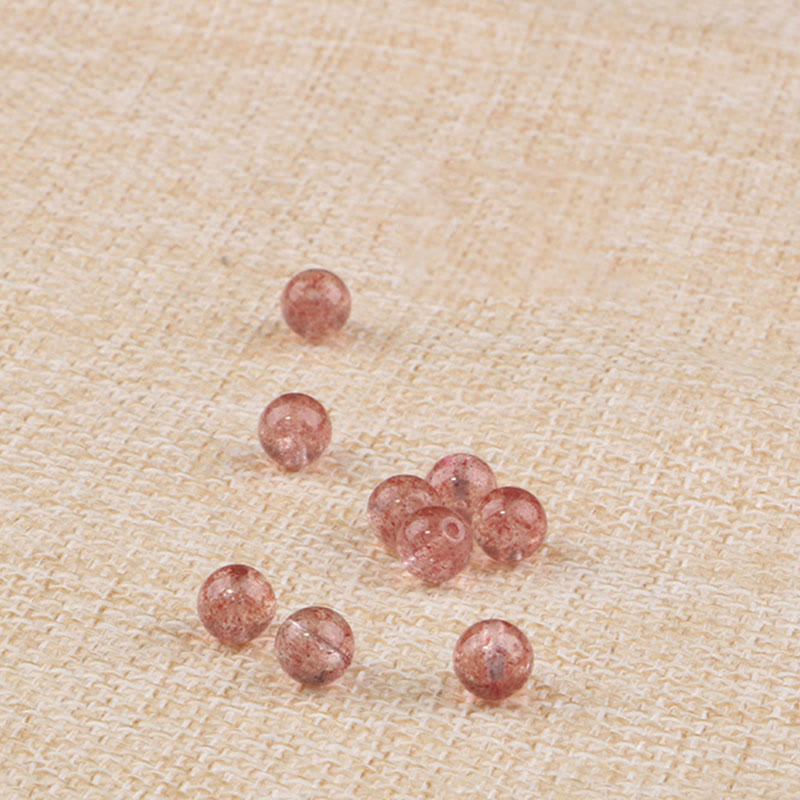 Buddha Stones天然ガーネット ストロベリークォーツ カームブレスレット