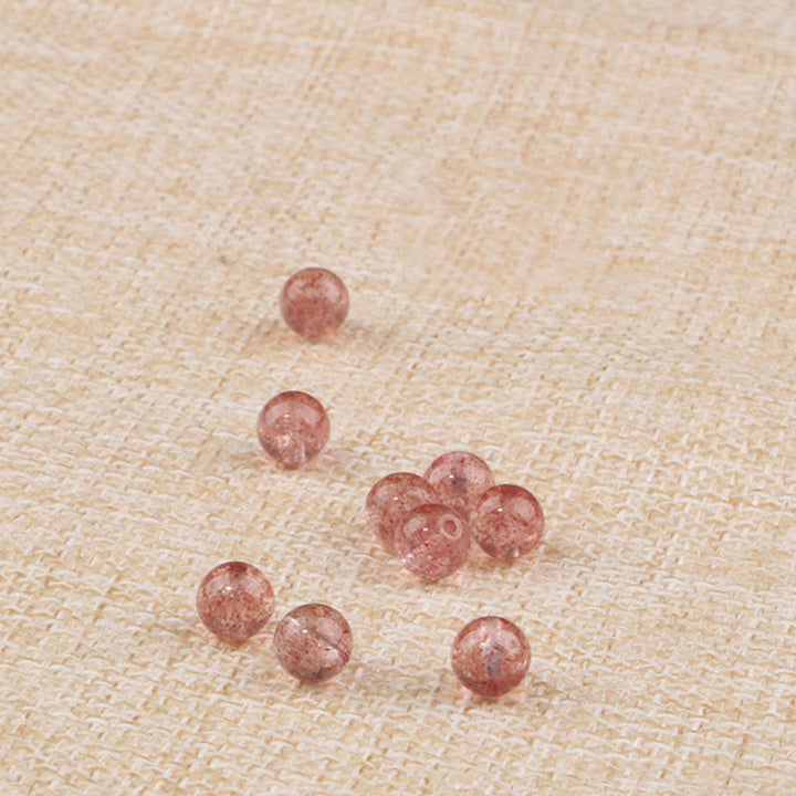 Buddha Stones天然ガーネット ストロベリークォーツ カームブレスレット