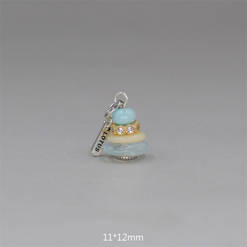 Buddha Stones禅ケアン ラブラドライト 各種クリスタル 落ち着いたペンダントネックレス - アマゾナイト&トパーズ&アクアマリンペンダント 11×12mm - image 33
