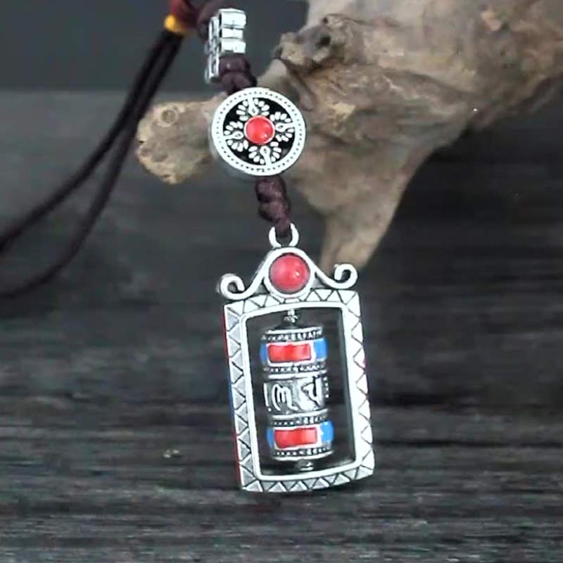 Buddha Stones六字真言 祈りの輪 回転結び 祝福キーホルダー 装飾