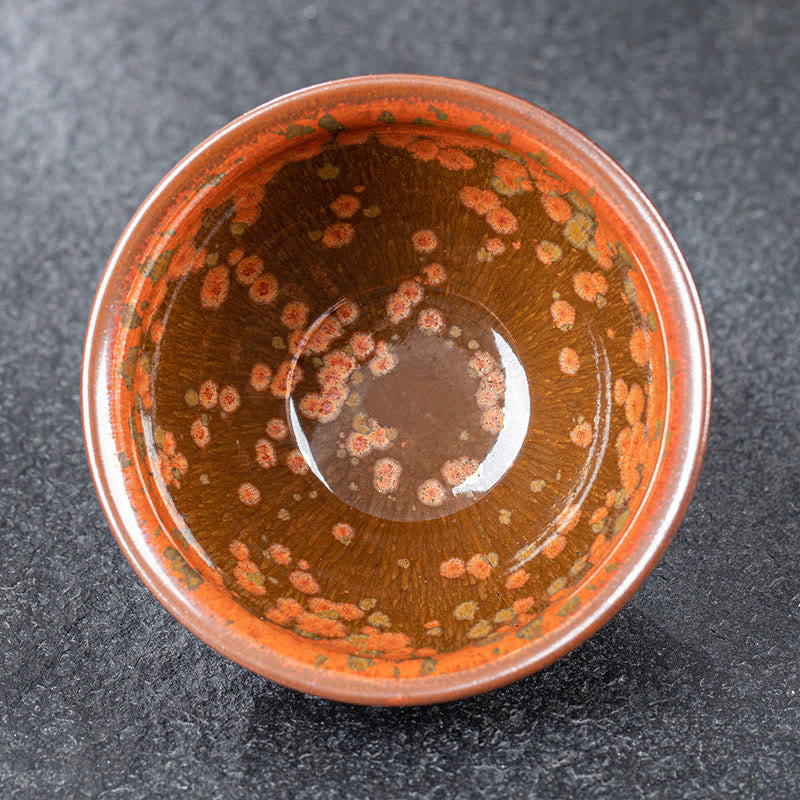Buddha Stonesの花が咲く模様の中国建展窯変陶器ティーカップカンフーティーカップボウル