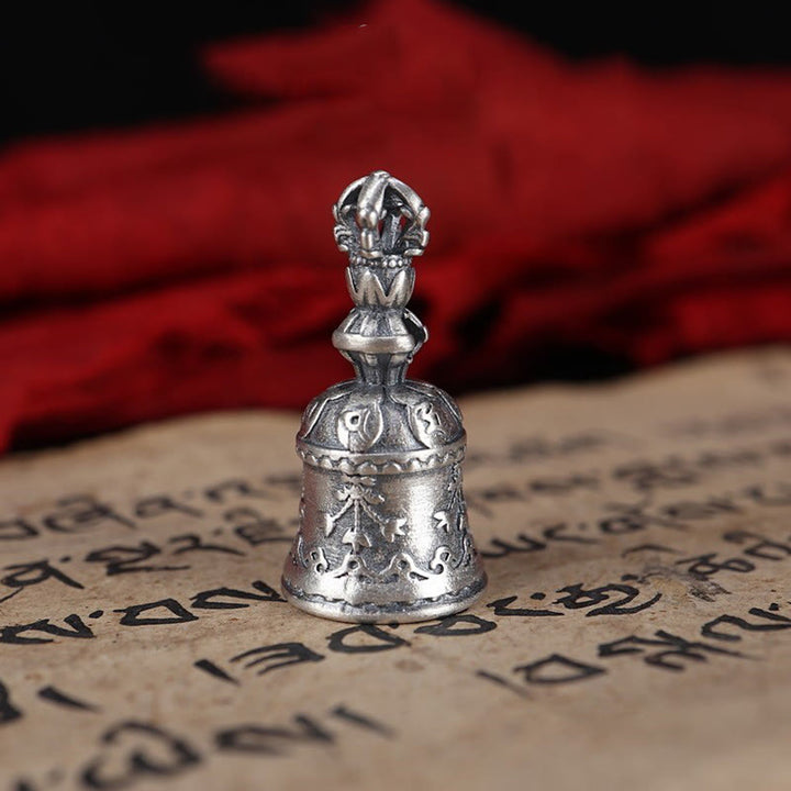 Buddha Stonesチベット 925 スターリングシルバーOm Mani Padme Humジェベル ヴァジュラ 彫刻 悟りのペンダント 吊り下げ装飾