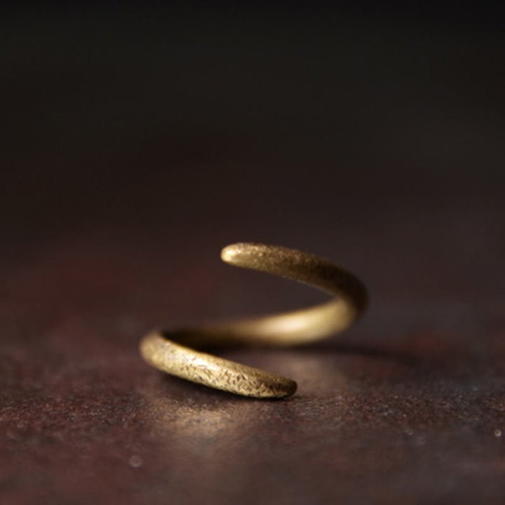 Buddha Stonesのシンプルなデザインの銅製幸運調節リング