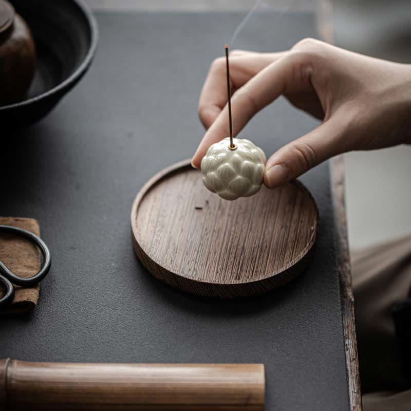 Buddha Stonesミニ蓮の花瞑想セラミックスティック小さな香炉装飾
