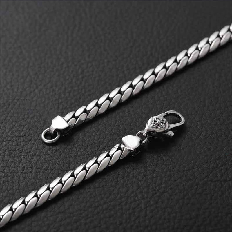 Buddha Stonesダブルドルジェ ヴァジュラ 強さ パンク 銅チェーン ブレスレット ネックレス