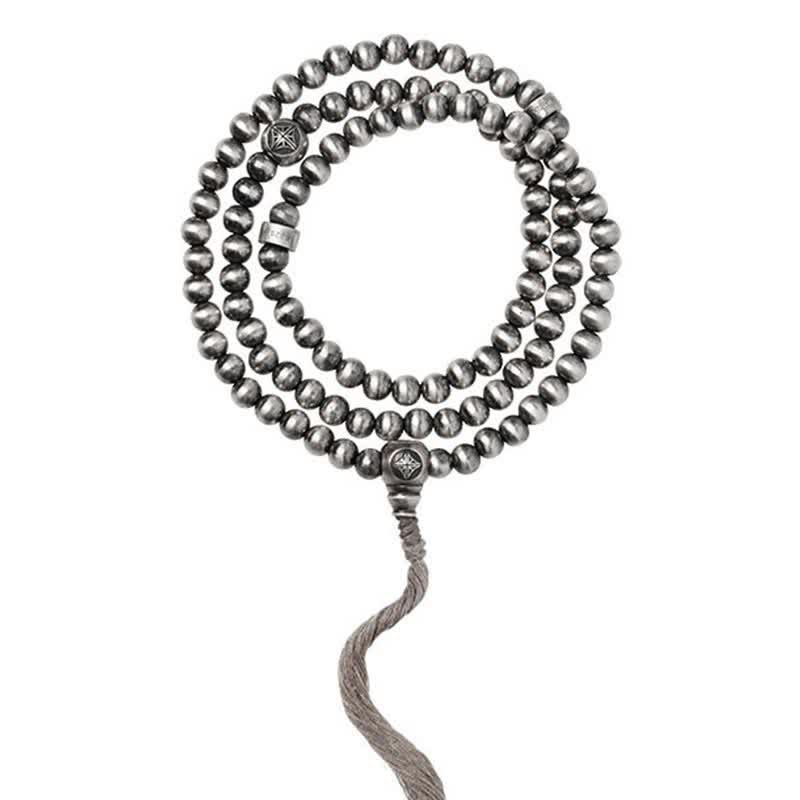 Buddha Stones 108Malaビーズ 925 スターリングシルバー レッドアゲート ターコイズ 自信のチャームブレスレット