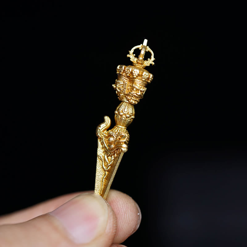 Buddha Stonesチベット ドルジェ ヴァジュラ 彫刻 スピリチュアルパワーペンダント 吊り下げ装飾