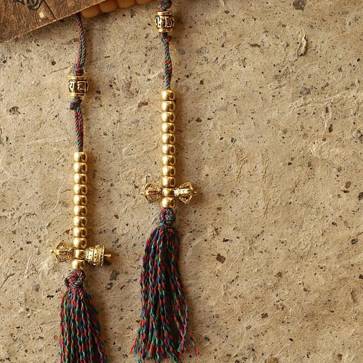 Buddha Stonesチベット 108Malaビーズ菩提樹種子八卦金剛富ブレスレット