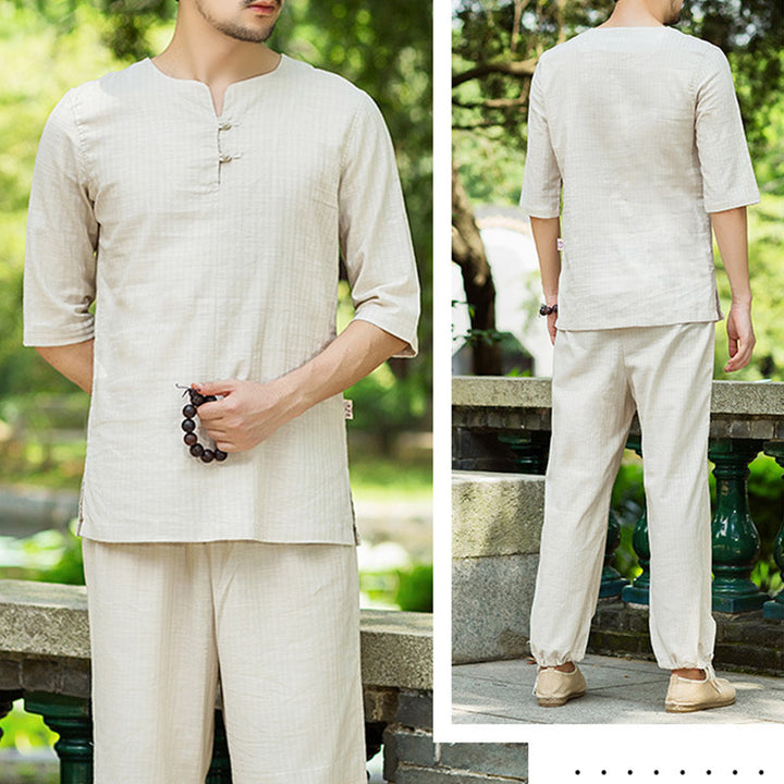 Buddha Stones瞑想 祈り スピリチュアル 禅 修行 ユニフォーム 衣類 メンズ セット