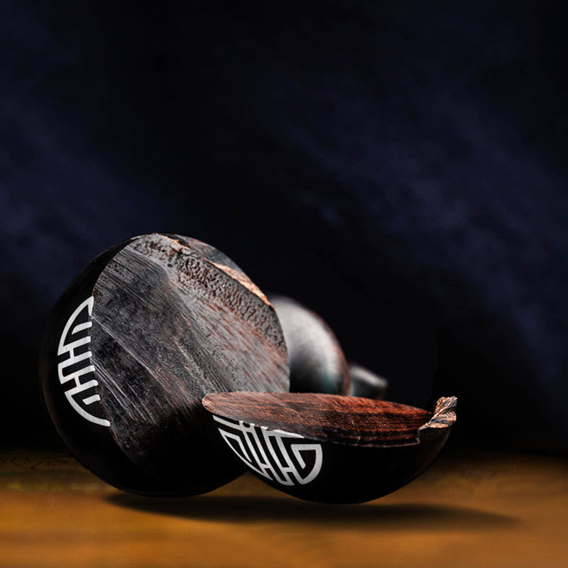 チベット黒檀小葉紅檀ひょうたん幸運守護キーホルダー