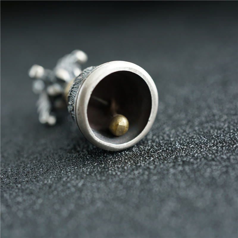 Buddha Stonesチベット 925 スターリングシルバーOm Mani Padme Humジェベル ヴァジュラ 彫刻 悟りのペンダント 吊り下げ装飾