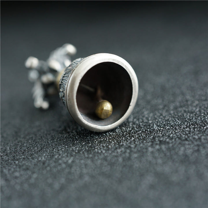 Buddha Stonesチベット 925 スターリングシルバーOm Mani Padme Humジェベル ヴァジュラ 彫刻 悟りのペンダント 吊り下げ装飾