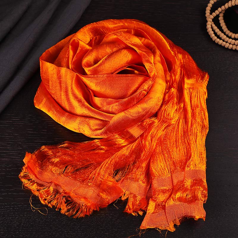 Buddha Stonesチベットの祝福 縁起の良い 5色 ジャカード カタ 装飾