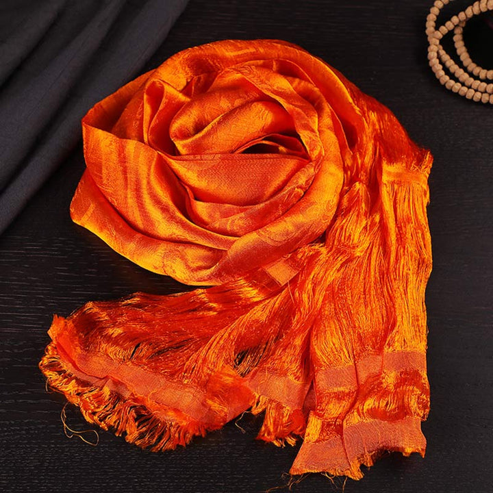 Buddha Stonesチベットの祝福 縁起の良い 5色 ジャカード カタ 装飾