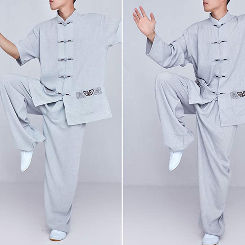 Buddha Stones瞑想禅祈りスピリチュアル太極拳気功練習ユニセックス刺繍服セット - image 29