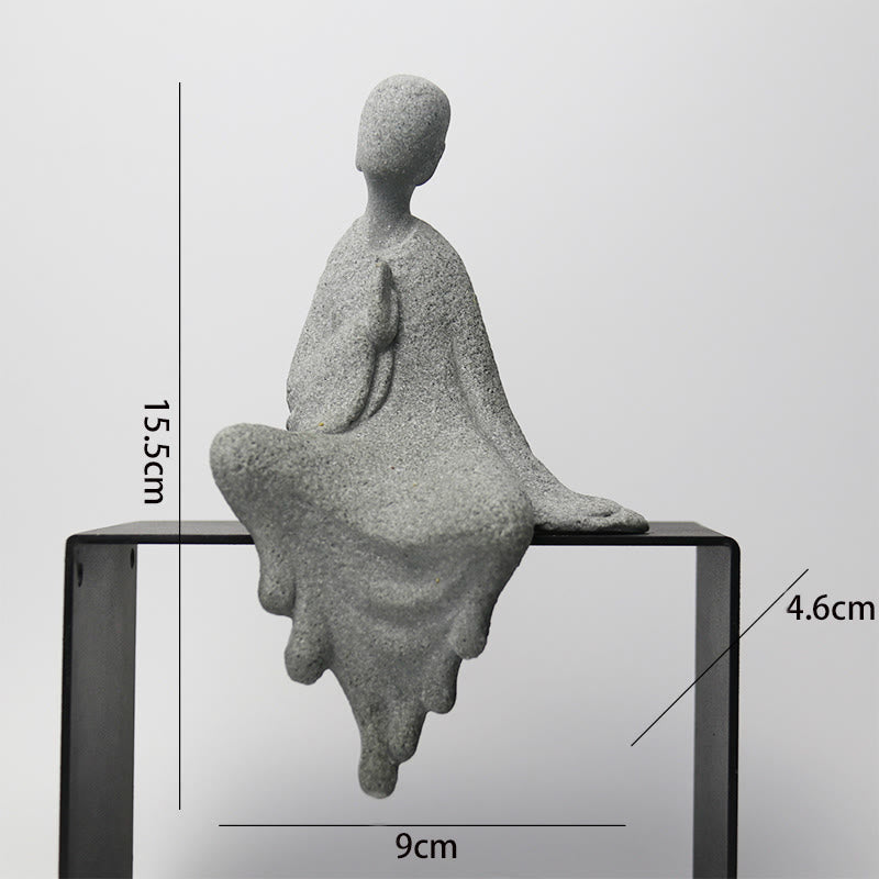Buddha Stones瞑想 仏陀 僧侶 静寂 家の装飾